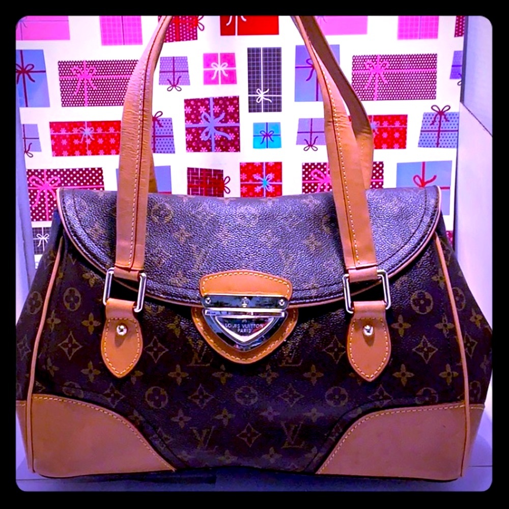 Authentic LV  Monogram Beverly GM Expandable Bag